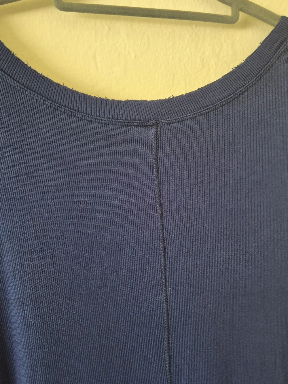 Free People Ribbed Long Sleeve Swing Tunic Top Navy Size Large Boho
